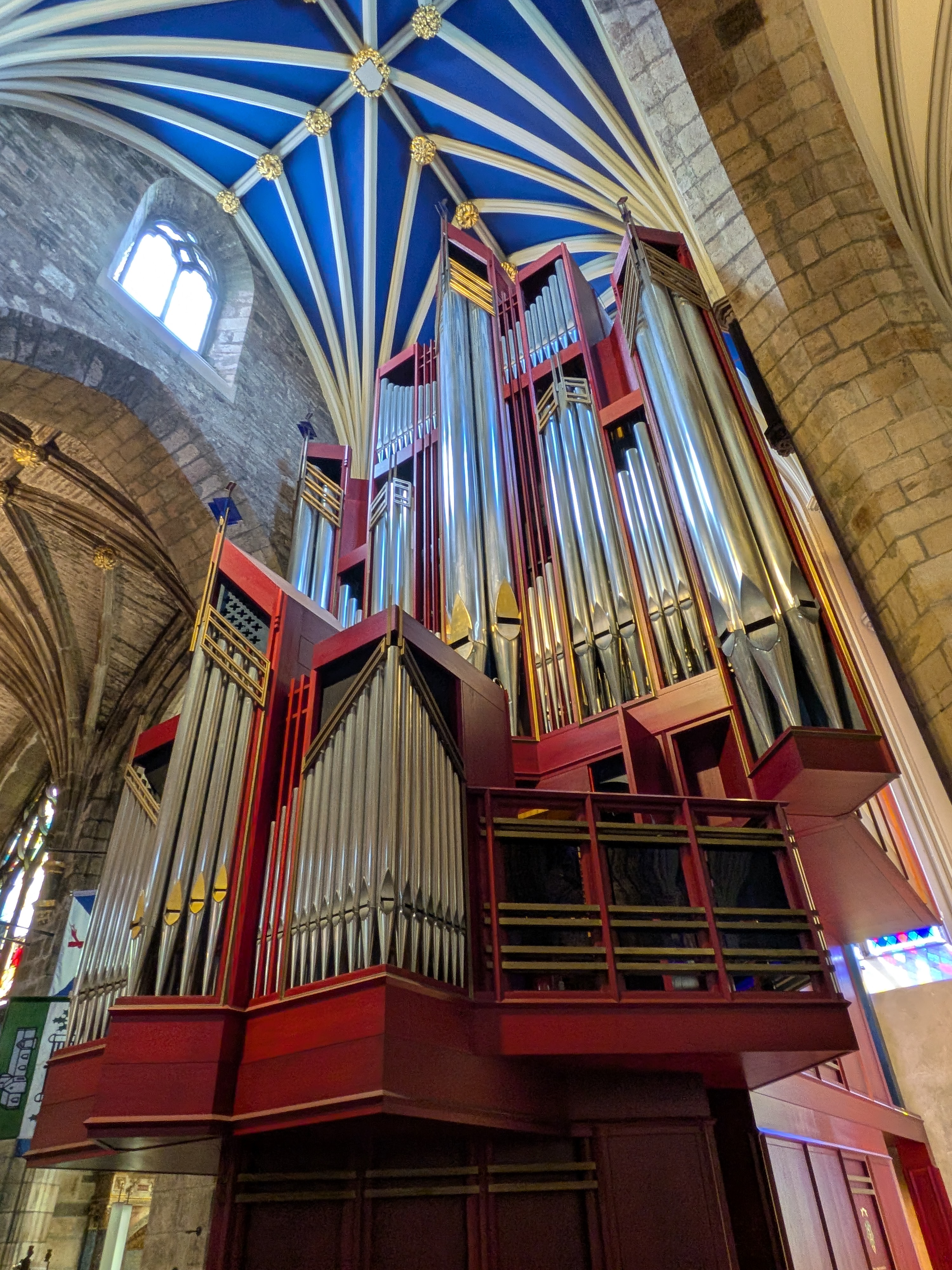 The organ in St Giles Cathedral