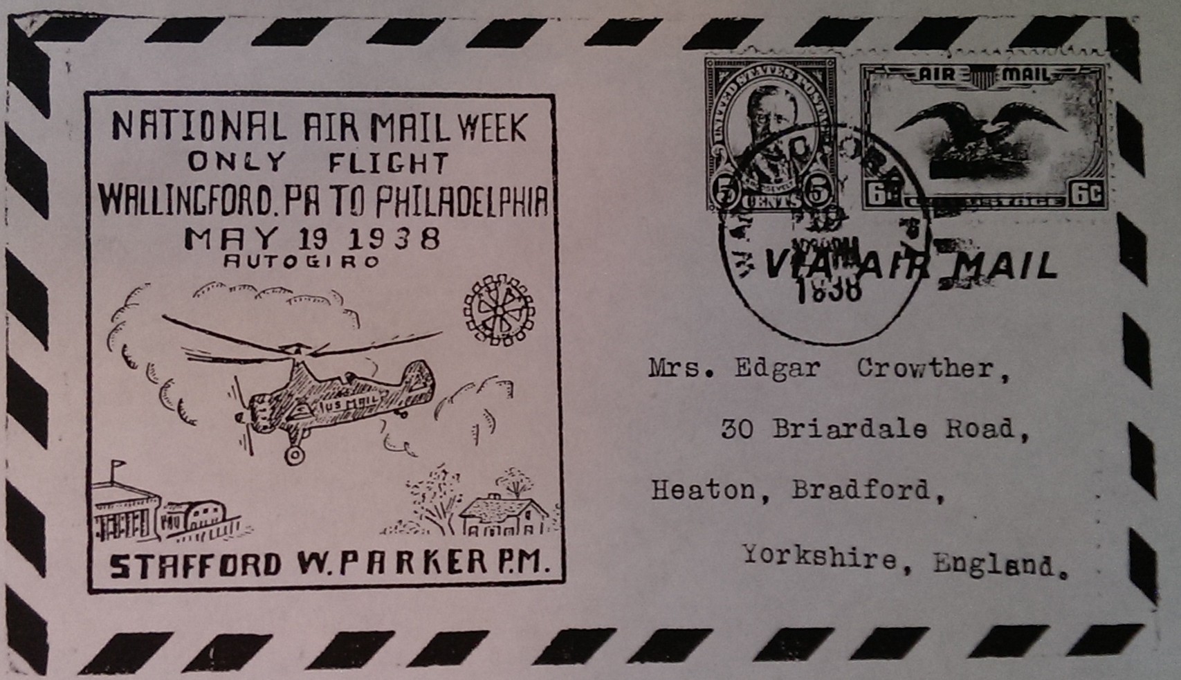 Letter delivered via email from Wallingford to Philadelphia