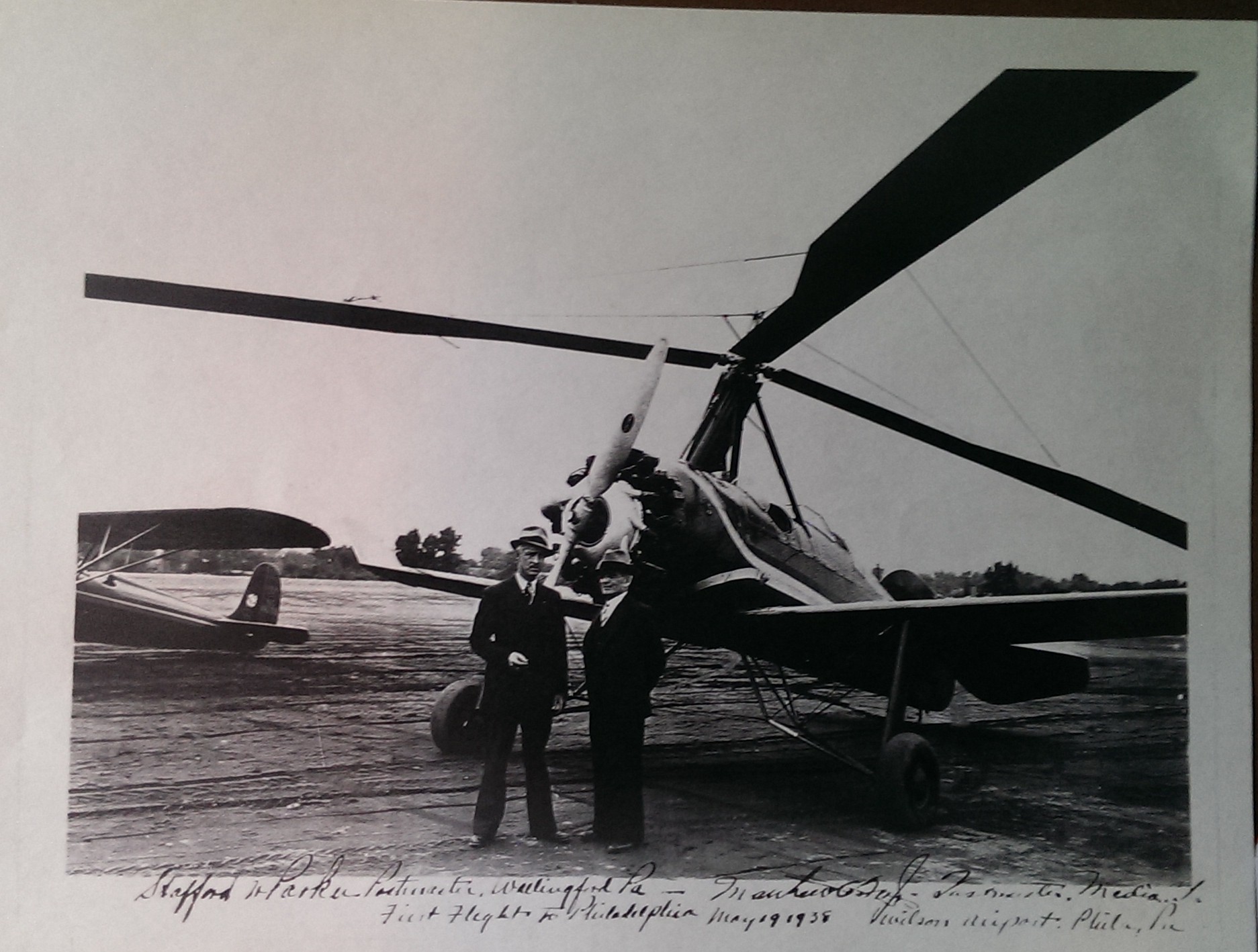 Photo of the autogiro